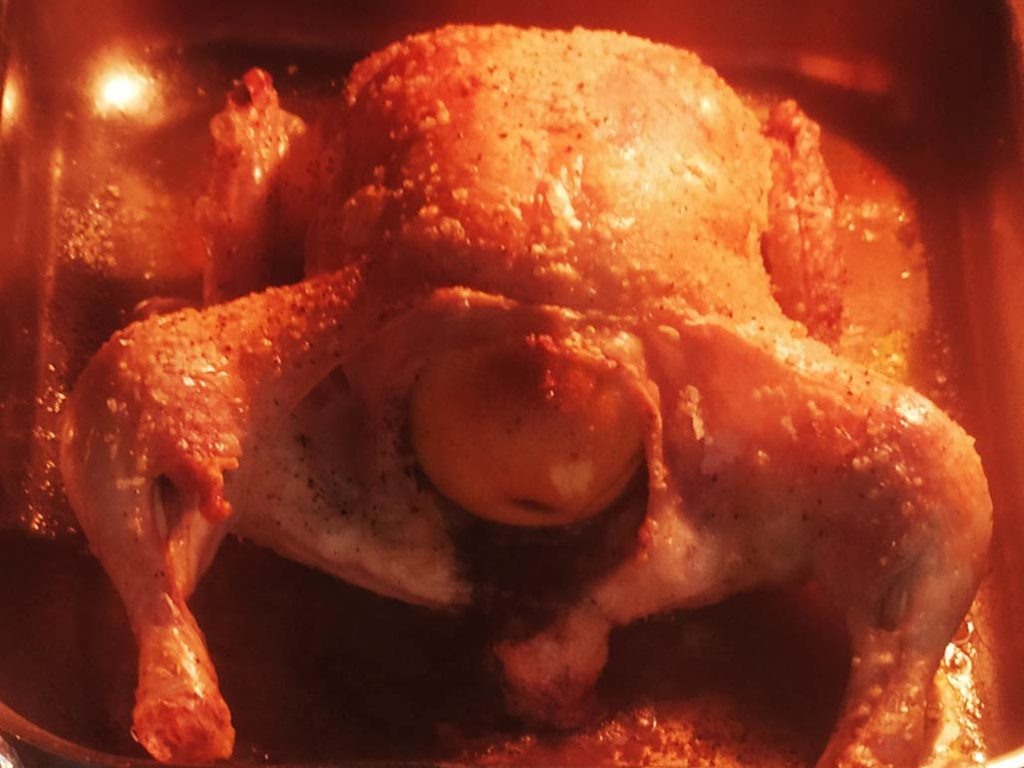 Pollo asado al horno con limón