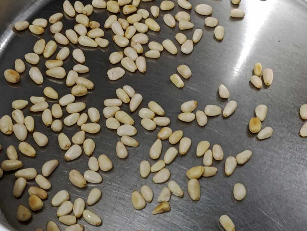 Tueste de piñones