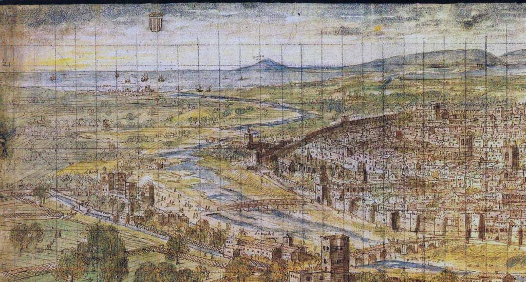 Valencia 1563, Anthonis van den Wijngaerde (detalle).
